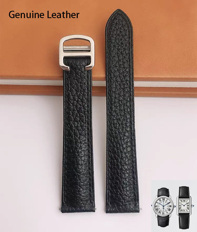 Cartier Watch Santos - Bracelet de montre en cuir véritable
