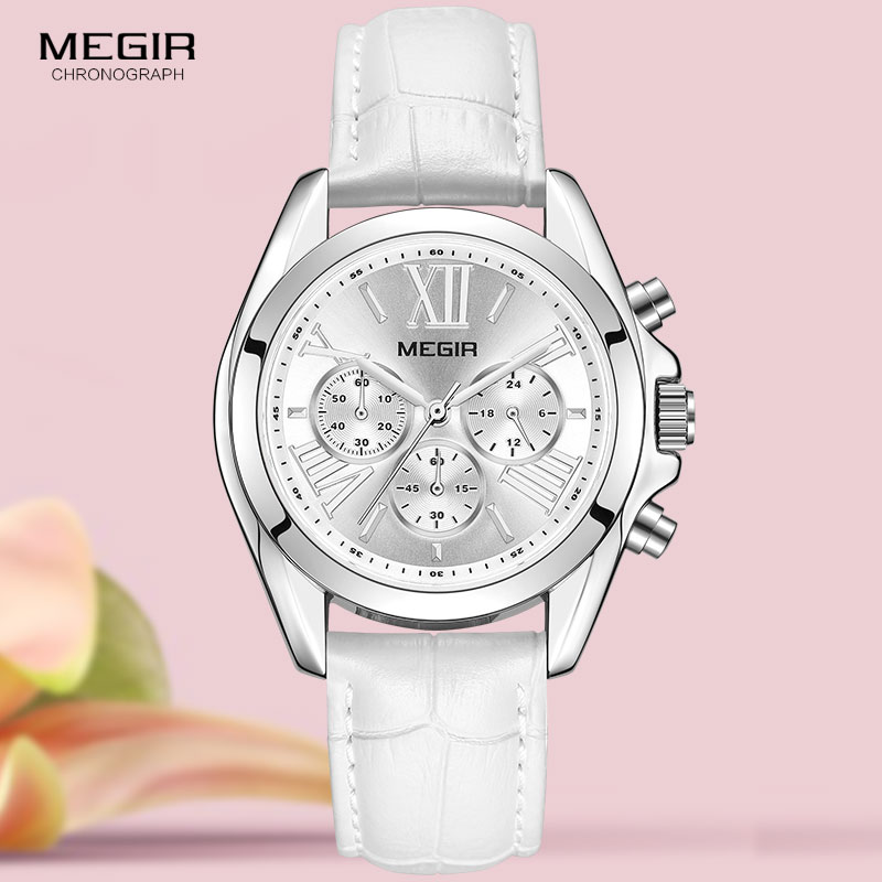 Luxury Watch Brand For Women - MEGIR2019 – montre-bracelet en cuir de