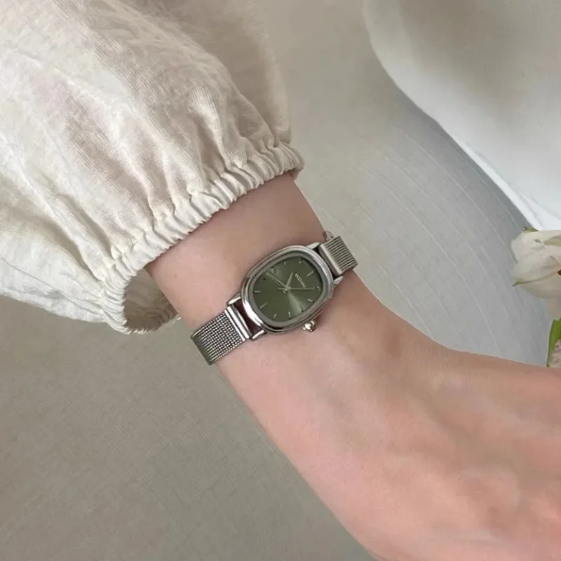 Luxury Watch Brand For Women - Petit cadran ovale montre verte Simple